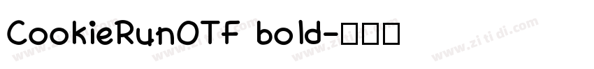 CookieRunOTF bold字体转换